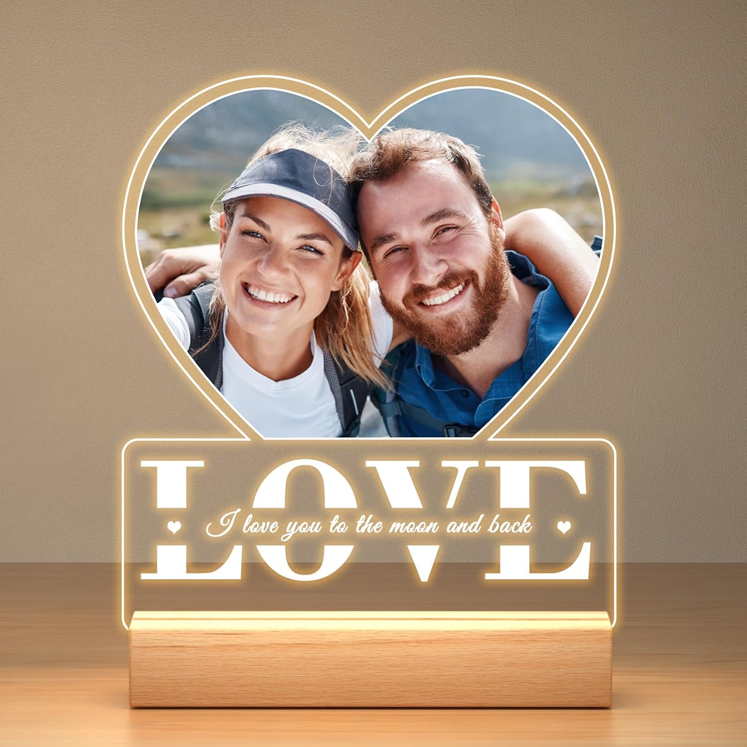 Custom Picture Frames, Personalized Photo Frame, Customized Picture Frame, Personalized Anniversary Valentines Day Gifts for Women Men Him Her Girlfriend Boyfriend Couple Wife