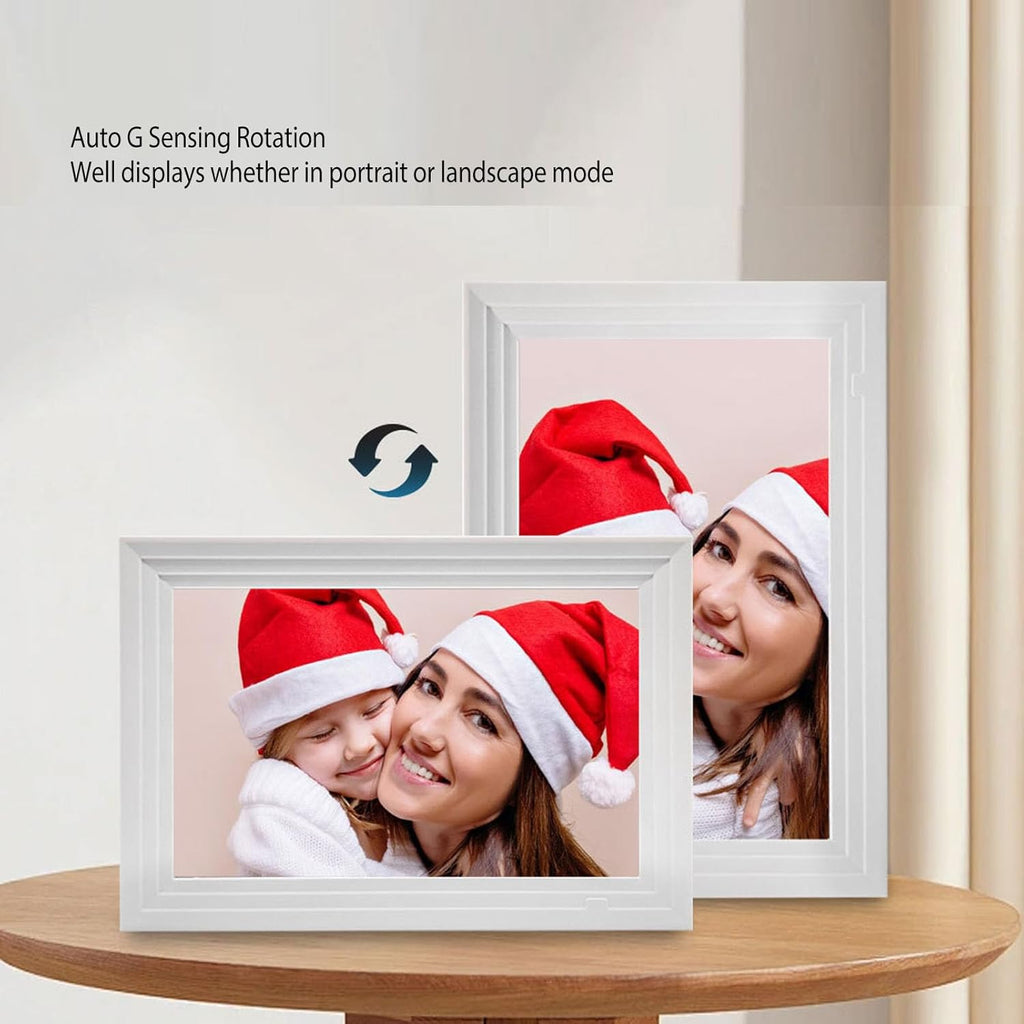 Sorandy 10.1 Inch Digital Picture Frame, WiFi Smart Photo Frame with 1280x800 IPS HD Auto Rotate 32GB, Share Photos Remotely via App for Home Office Gift