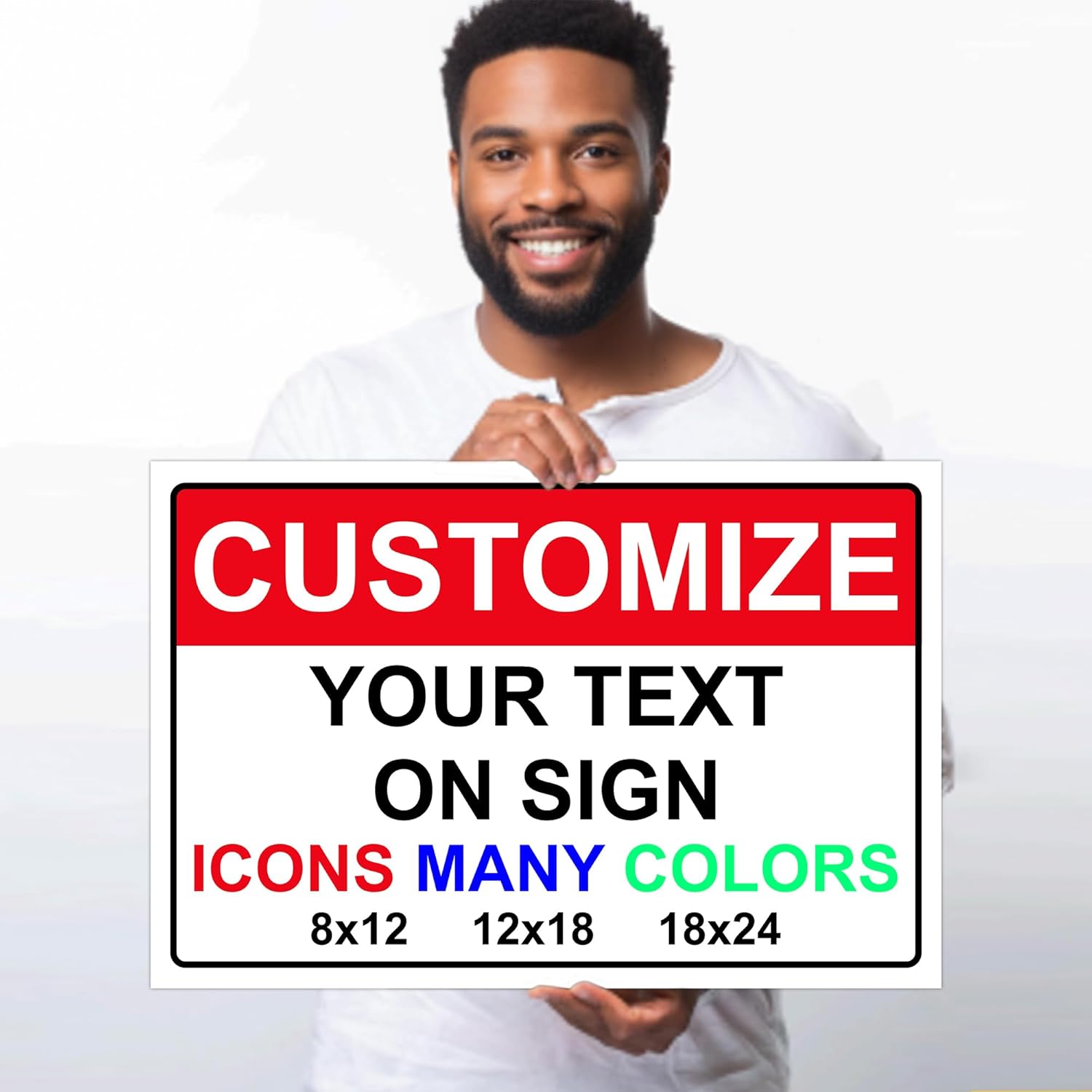 Custom Signs for Outside - Personalized Metal Signs for Outdoors, Home, Airbnb, Office, 18x24 Inch Custom Metal Sign Rust Free, UV Protected, Waterproof and Easy to Install - Made in USA