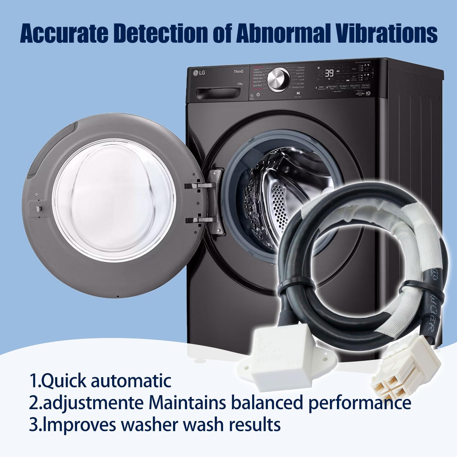 EBD48922810 Washing Machine Vibration Sensor Fit for LG WM3555HWA/00 WM1455HWA/00 Washer Balance Sensor Switch 3D Sensor CY120 Part for WV10-1410W WV10-1412B WV10-1412W WV5-1408W WV10-1410B