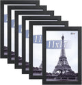 VCK 11x17 Picture Frames Black Set of 6, Wide Border Wood Poster Frame, Multi-Directional Display Family Photos, Office Prints, Studio/Gallery Artwork, Woodgrain Series, Wall Hanging