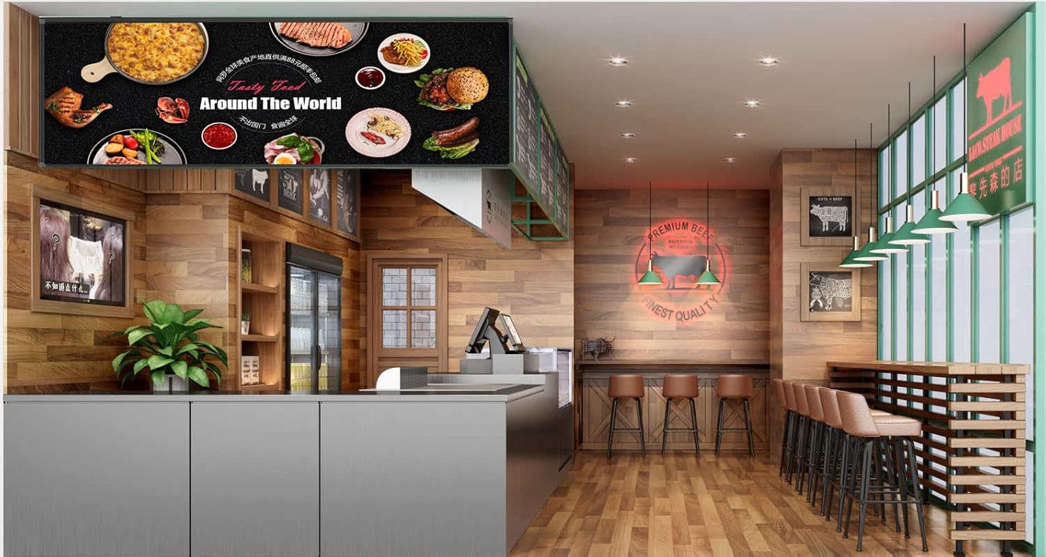 P5 Led Scrolling Signs,Wifi & USB Programmable Advertising Display Board, Customizable Texts/Time/Images/Videos Neon Lights Indoor, Wall Display Message Board for Business