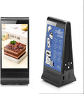 Digital Signage Display for Tabletop ,Interactive Digital Signage with Double 8 inch LCD Touch Screen and WIFI Connected,Rechargeable 23200mAh Battery,Portable Advertising Kiosk for Restaurants,Bar, Hotel ,Cafe (Black)