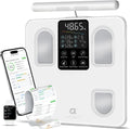 arboleaf Scale for Body Weight, Smart Scale with BMI, Body Fat, Muscle Mass, 26 Metrics Full Body Composition Analyzer, 8-Electrode High Precision Digital Bathroom Scale, Bluetooth Sync, White