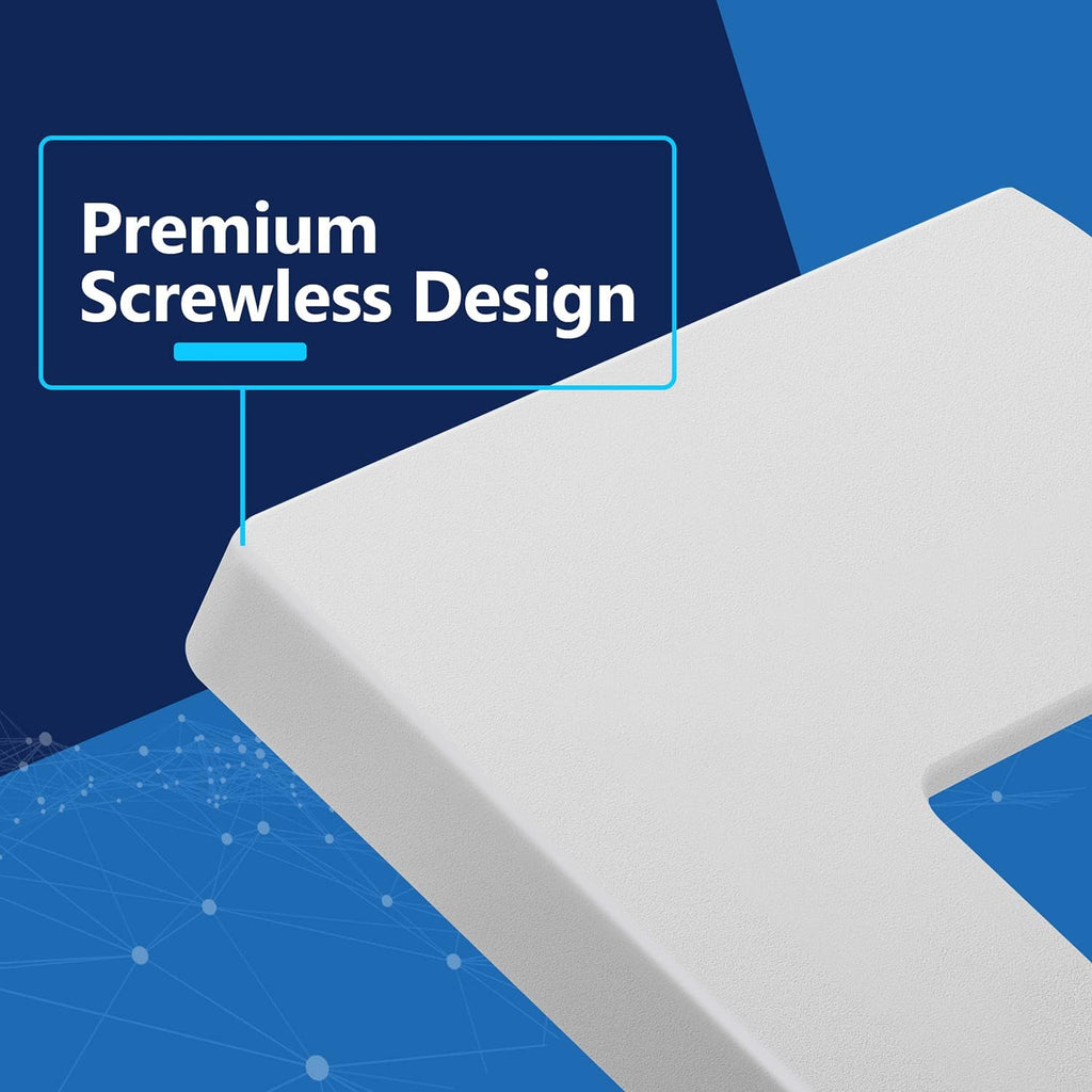 LIDER Matte Finish Decorator Switch Cover, Screwless Wall Plate, Mid-Size 1-Gang 4.88" x 3.11", Unbreakable Polycarbonate Thermoplastic, UL Listed, LSWP-31M-W, White