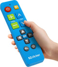 Plus Big Button Universal TV Remote (Blue) Simple Easy to Use, Works with Major TV Brands (2xAAA Batteries Not Included)