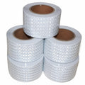 White Reflective Tape Outdoor Waterproof 3 inch Wide, High Visibility Warning Industrial Marking Tape,Safety Stickers (68 feet,5 Rolls)