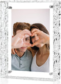 5x7 Picture Frames, Refined Crystal-Clear Acrylic Photo Frame, Wall & Tabletop Display Frames, Modern Floating Style for Home Office Decoration, Transparent (1 Pack)