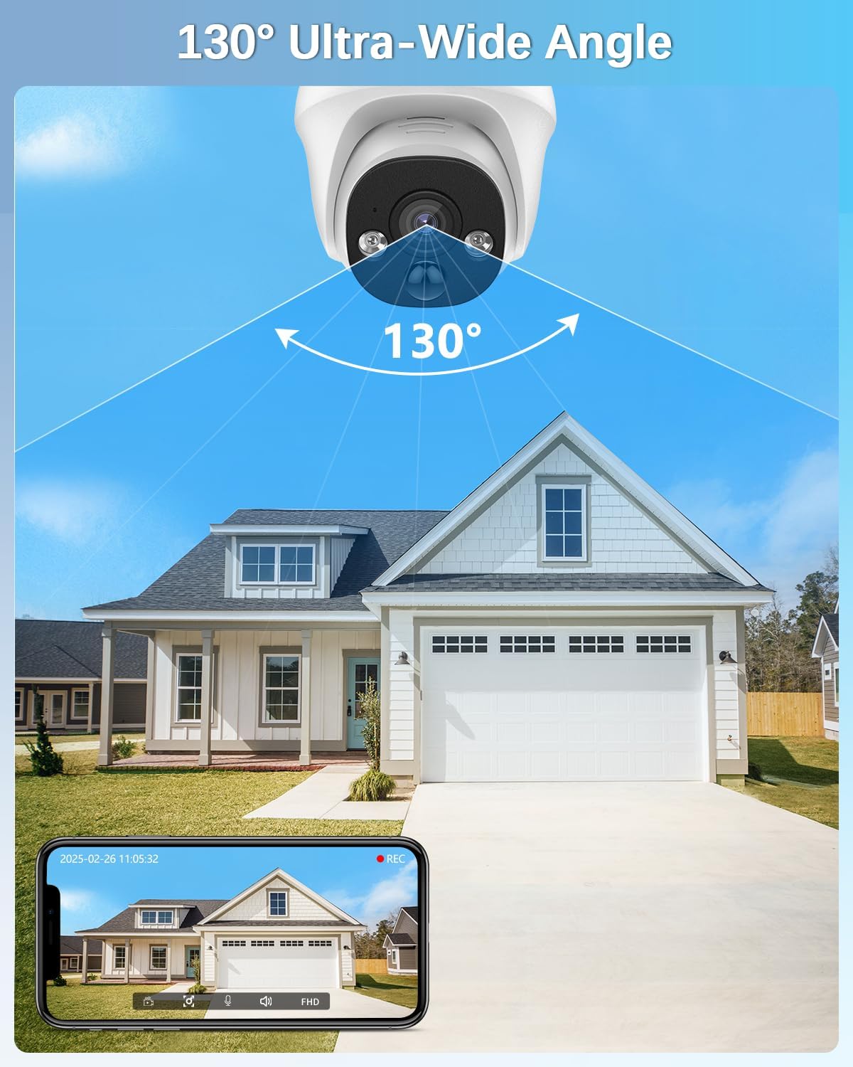 【2-Way Audio】 Wired Security Camera System, Home Video Security Cameras Systems, Outdoor POE IP Cameras Surveillance DVR Kits