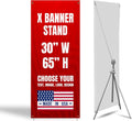 Custom X-Stand Banner with Adjustable Tripod (30”x65”) by BCB Print | Personalized Cross Stand Banner for Advertising & Trade Shows | HD Print Vertical Stand | Express Dispatch+Ship/Made in USA