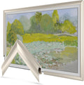 German Silver Prismatic 32" Alloy Deco TV Frame - Compatible ONLY with Samsung The Frame TVs (Fits 2021-2025, LS03A, LS03B, LS03C, LS03D, LS03FA)