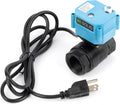 U.S. Solid 1” PPE Motorized Ball Valve with US Plug - Plastic Electrical Ball Valve, 2 Wire Auto Return, AC 110~230V, Normally Closed