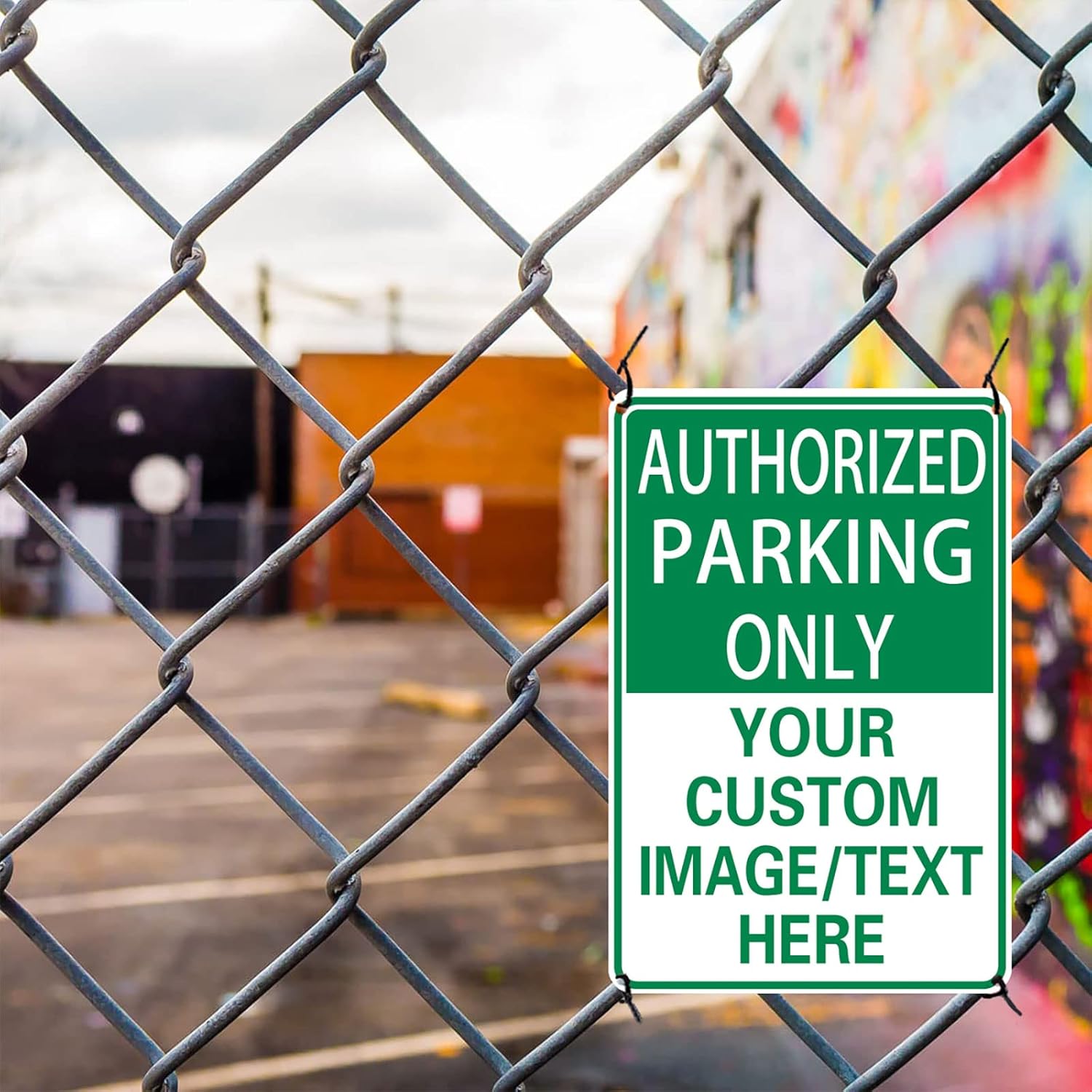 Authorized Parking Only Custom Parking Signs for Parking Lots Business and Schools Outdoor Use Aluminum Metal Decor 12x8 Inches