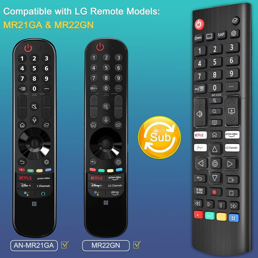 Universal TV Remote Control for LG TV + Night Glow Remote Case, Replacement for LG Remote Control Compatible with All LG Smart TV Models (LCD LED UHD OLED QNED NanoCell 4K 8K,etc)