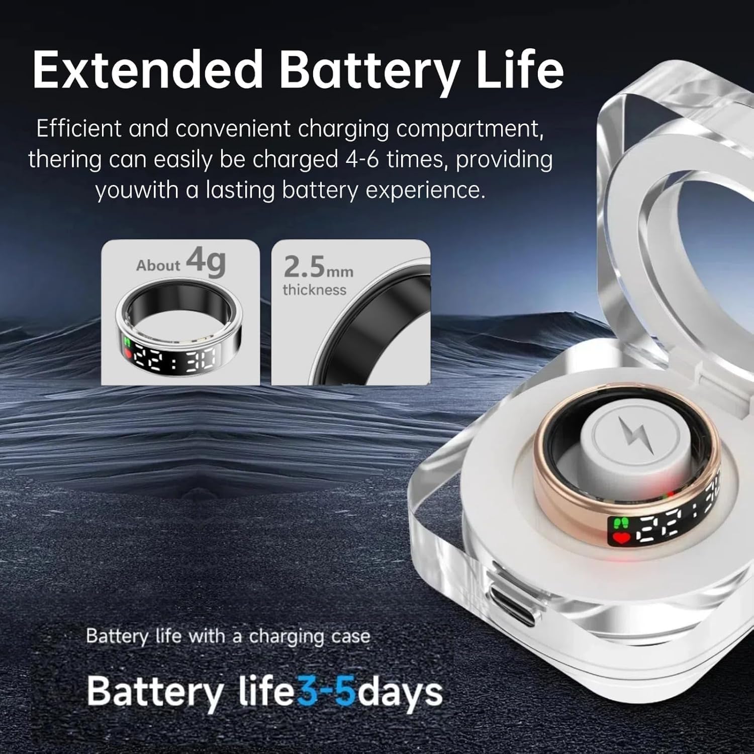 Smart Ring (Black, 9)