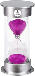 SuLiao Sand Timer, 1 Min Hourglass - Large Purple Sand Clock - Unbreakable Plastic for Kids, Games, Classroom, Kitchen, Decoration