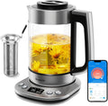 GoveeLife Smart Electric Kettle with Tea Infuser for Loose Leaf, 1.7 L Electric Tea Kettle with Brewing Program, Variable Temperature Control, 2 H Keep Warm & Auto Shut off, BPA Free, Sliver