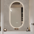 LAIYA 24V Full-Power Oval LED Bathroom Vanity Mirror, 48X24inch Frameless Backlit Mirror with Light, Smart Anti-Fog Waterproof Mirror with Memory Function Dimmable Lighted Mirror