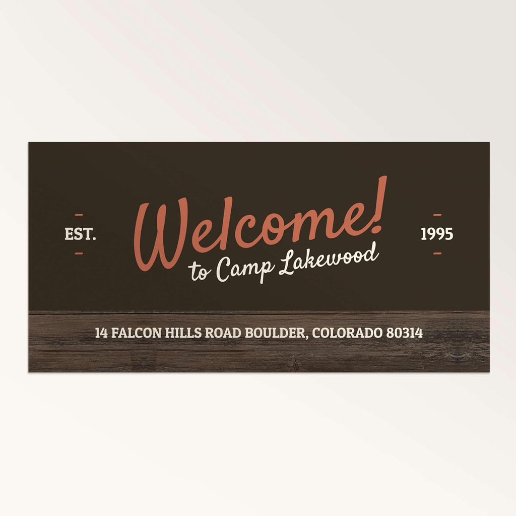 Staples Custom Scrim Vinyl Banner - 96W" x 24L" Quote Banner with 4 Grommets - Durable Outdoor Sign for Events, Promotions, and Business Advertising (Wood)