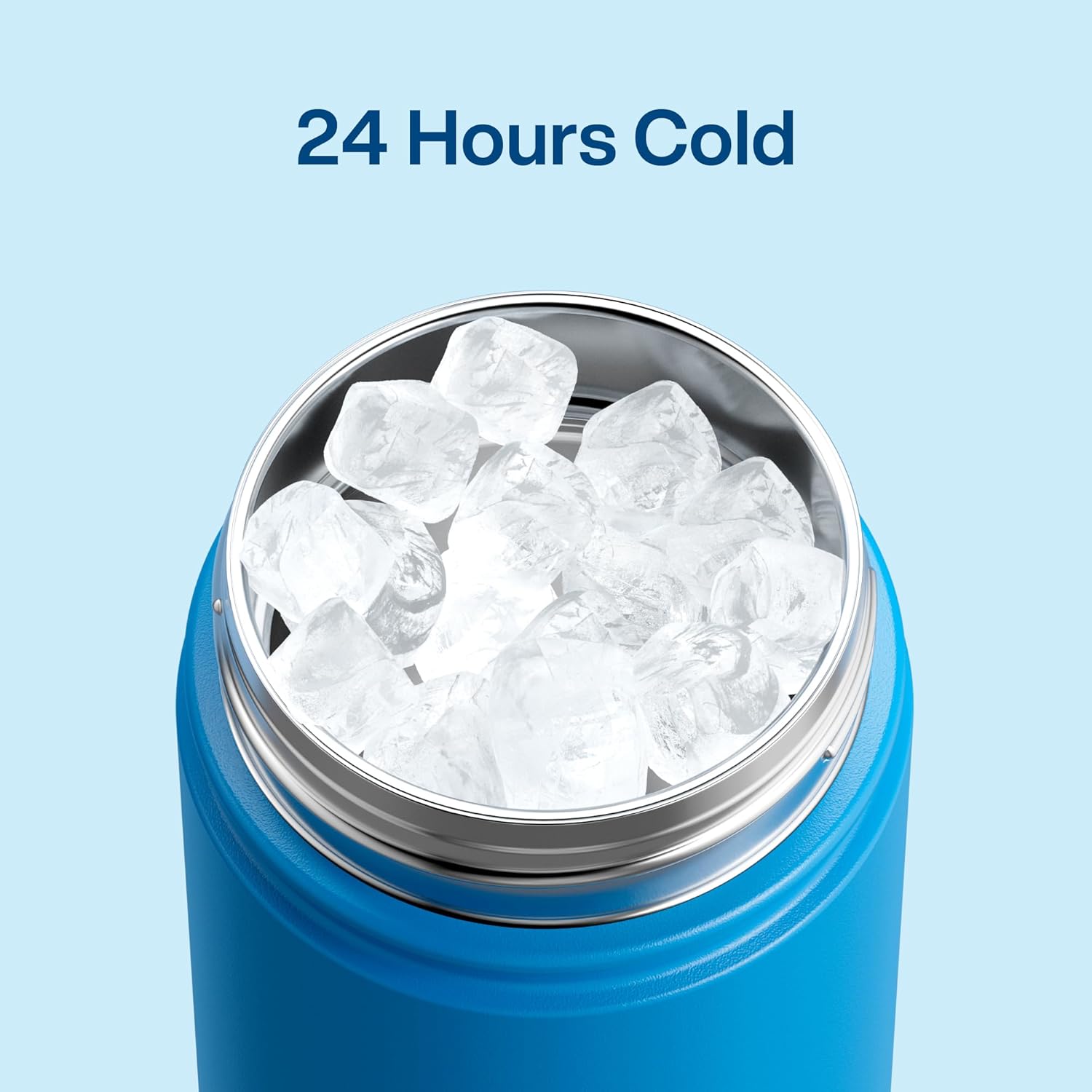 Kids Insualated Water Bottle with Straw - 12oz Stainless Steel Water Bottle with Dual Spouts, Leak-Proof, BPA-Free, Double Wall Vacuum Keeps Cold for 24 Hours for Sports, Travel, School (Celtic Blue)