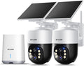 SOLIOM Security Cameras Wireless Outdoor,8MP Ultra HD for Day and Night, No Subscription,Built in Radar,Solar Powered Cameras for Home Security, 360° Pan Tilt Auto Tracking,5G & 2.4G WiFi, 2-Cam Kit