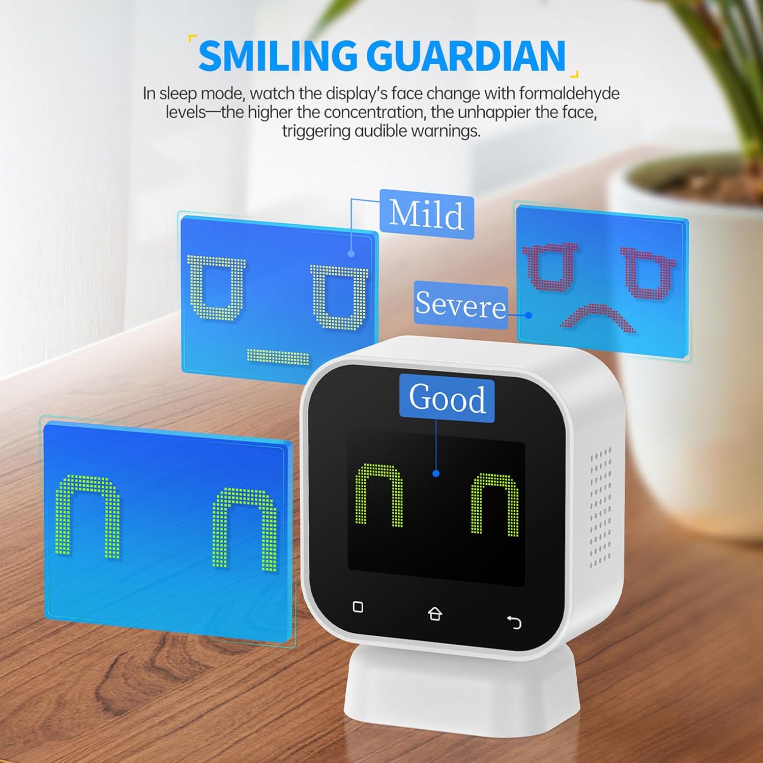 Air Analyzers Formaldehyde Detector for HCHO TVOC Display with Alarm Systems Historical Data Trackings HCHO TVOC Meter with Data Logging