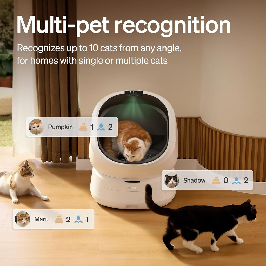 PETLIBRO Upgrade Luma Automatic Cat Litter Box AI Camera Waste Analysis, Triple Safety Protection Self Cleaning Litter Box, Odor Control in-App Usage Tracking, Open-Top Multi-Cat Recognition LitterBox