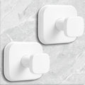 Shower Hooks for Inside Shower,Reusable Suction Cup Hooks for Glass Window,Mirror,Removable Towel Hooks for Bathroom,2 Pack(White)