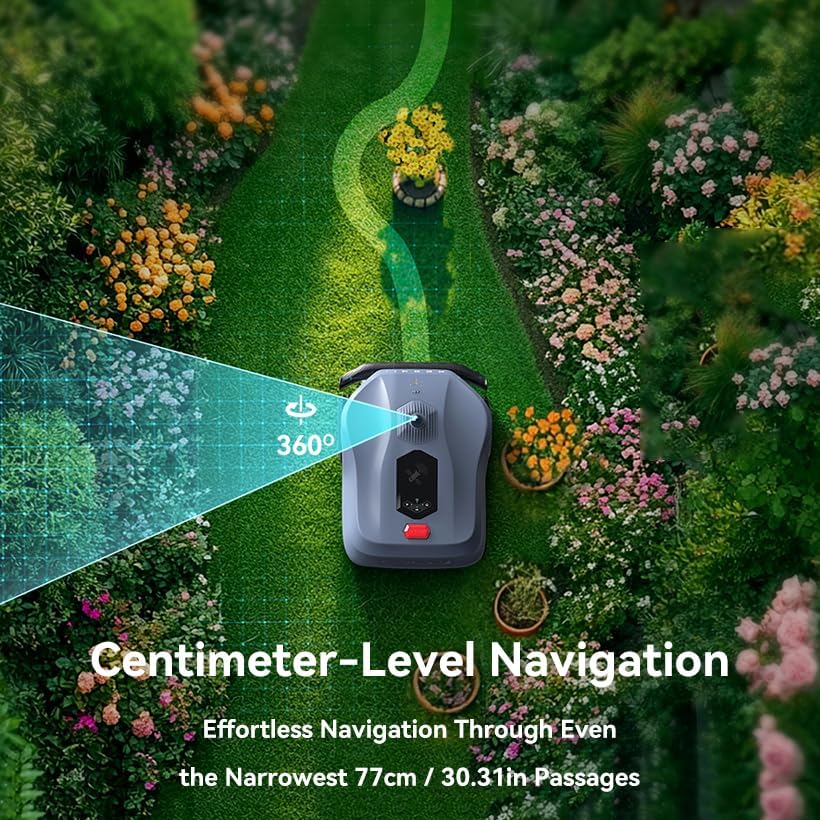 Neomow X SE 3D LiDAR Slam Mapping Robot Lawn Mower Perimeter Wireless for 3/4 Acres AI Vision Obstacle Avoidance with 4G, No RTK Antenna Required, App Control, GPS, IPX5, Anti-Theft, Queit