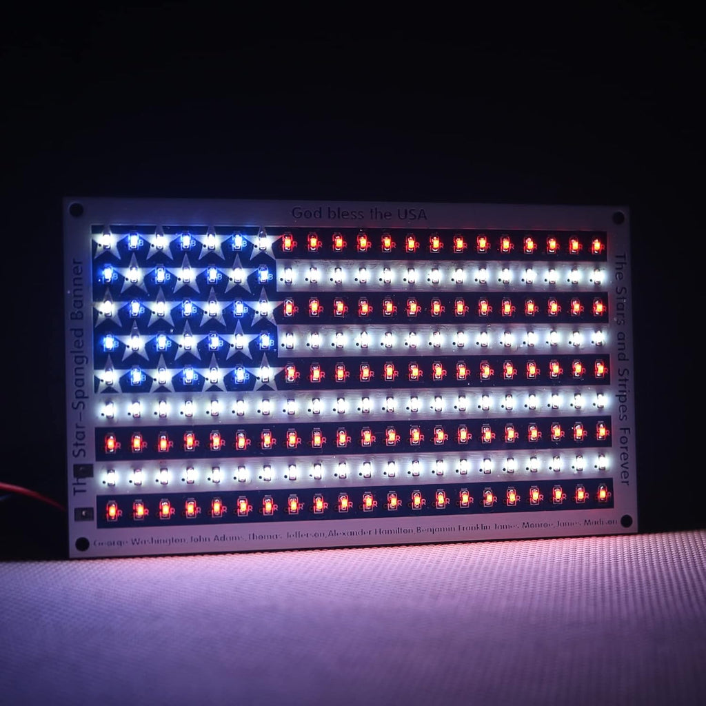 SMD Practice Kit Soldering Skill Training Project,Yidab SMT Electronic Components DIY Kit American Flag 6.8X10.8cm (03XGQ01)