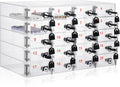 Layhit 20 Slots Cell Phone Locker Box for Classroom Clear Acrylic Cell Phone Storage Cabinet Bin with Door Locks for Classroom School Students Office Factory Employees