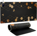 iCasso Heated Mouse Pad, XL Big Desk Pad with 4 Heating Levels & 4 Auto Shut-Off Levels for Computer Keyboard, 31.5" x 13" Large Safe Desk Mat Hand Warmer for Home Office Work (Honeycomb)