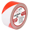 APT Premium Red and White Striped Vinyl Floor Safety Marking Tape, Excellent for Hazard Caution& Warning, Social Distancing, Warehouse & Gym Floor (2 Inch x 108 ft)