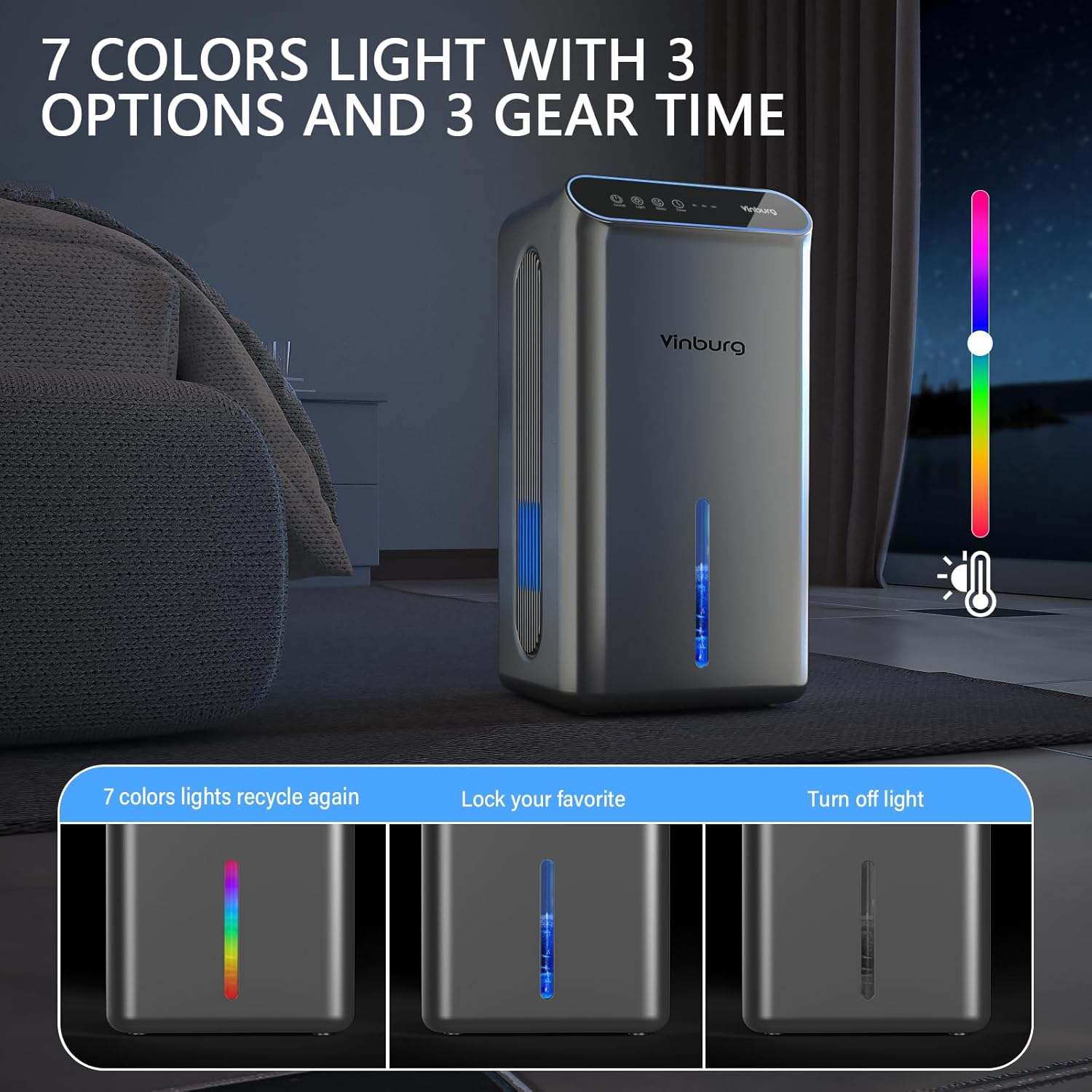 Dehumidifier for Basement (85 OZ, 800 sq ft) Quiet Dehumidifiers for Home, Auto Shut-Off, Sleep Mode, 3 Gear Timer(8H,16H,24H), Small Dehumidifier for Bedroom, Bathroom with Drain Hose (Black Gray)