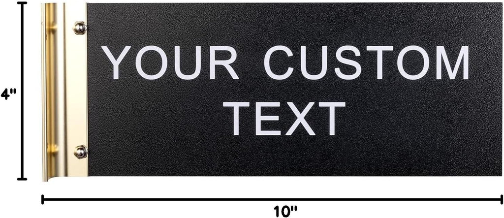 Custom Double-Sided Corridor Sign Personalized Hallway Corridor Sign Door Flag Signs 4" x 10"