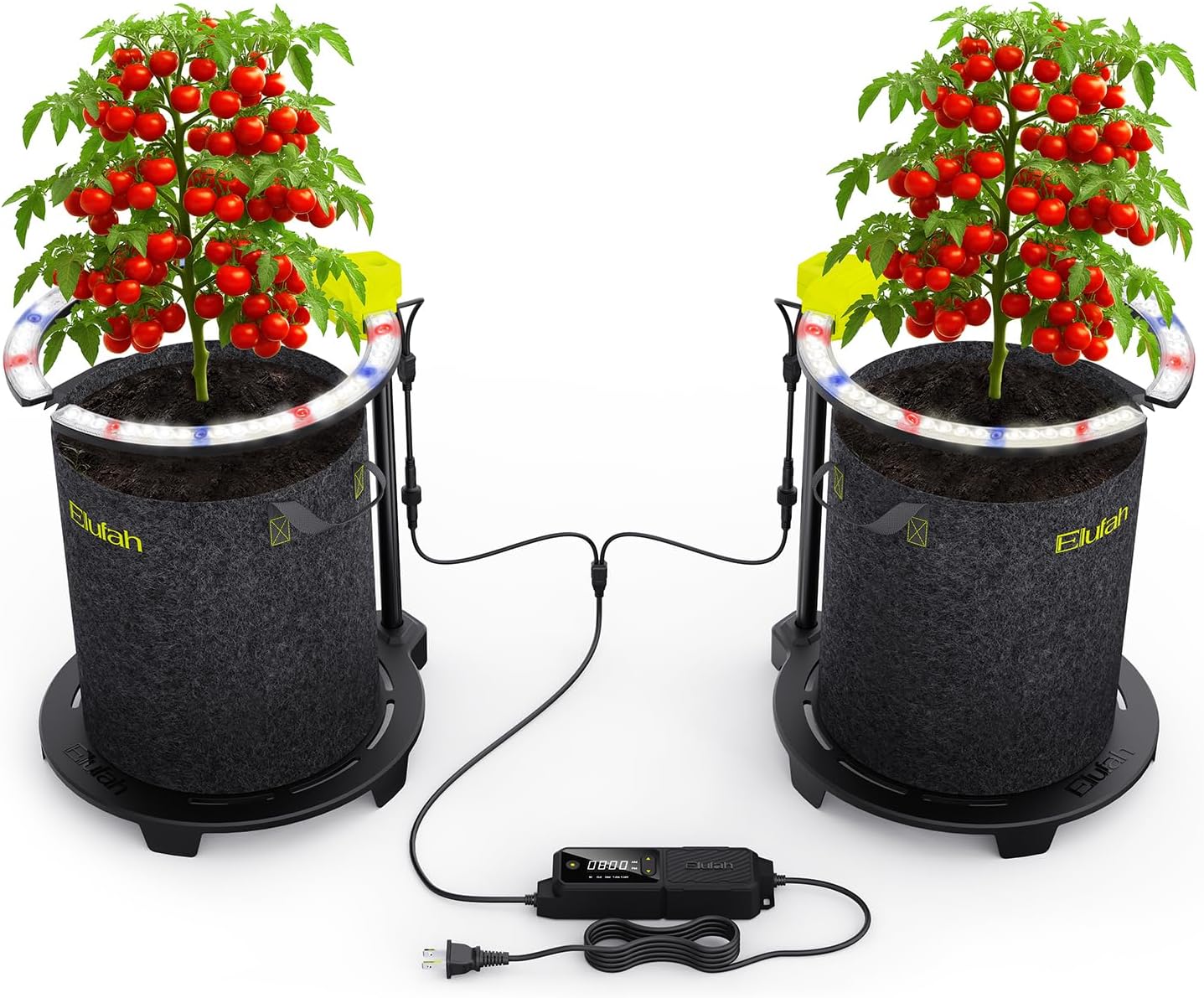Saturn480 Under-Canopy Grow Light, 48W Full Spectrum LED Grow Lights for Indoor Plant Seeding Vege Boom, Adjustable Stand 12-22inch, 3-in-1 Controller Plant Light for 2x2/3x3 Grow Tents