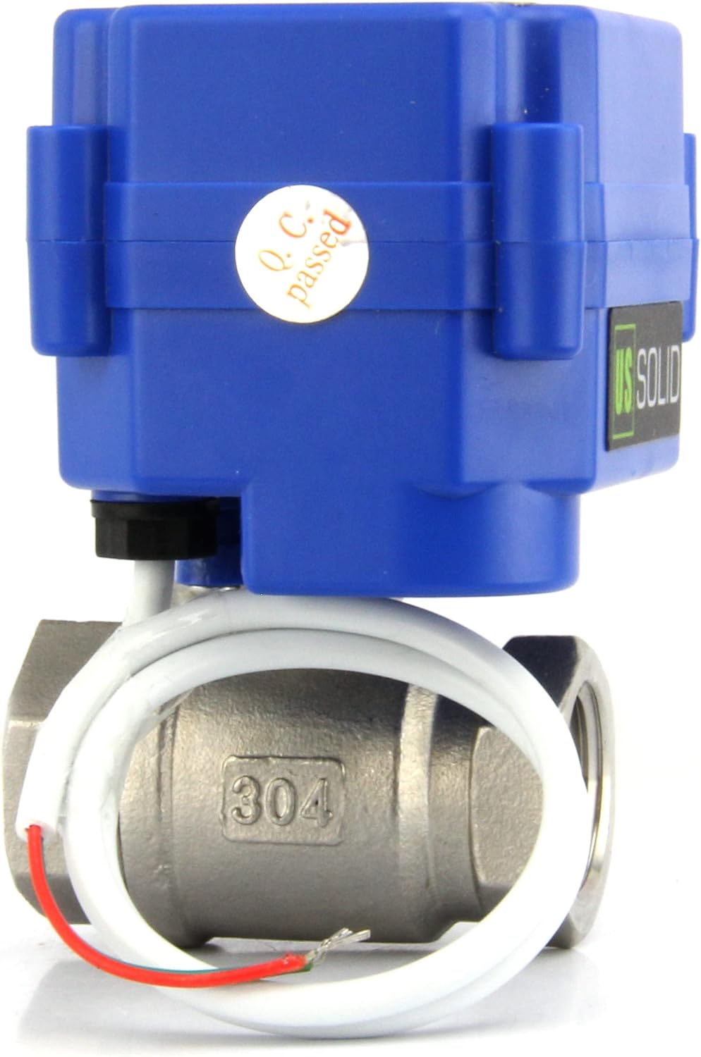 U.S. Solid Motorized Ball Valve- 3/4" Stainless Steel Ball Valve with Full Port, 9-24V AC/DC and 2 Wire Auto Return Setup (25 Packs)