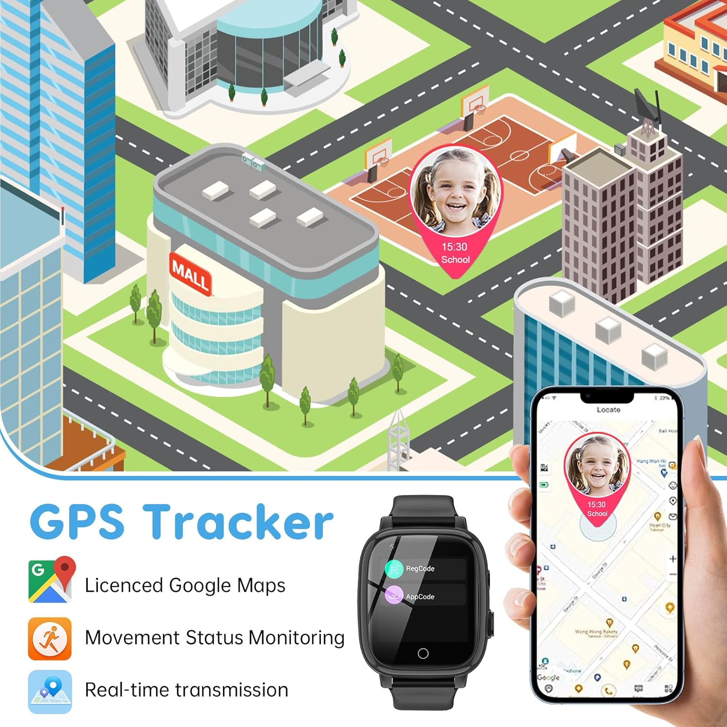 cjc 4G Smart Watch for Kids - Includes 2 Way Call, SOS Alerts, Parental Controls, Games, Camera, Alarm, Music Children's Smart Watch Gift