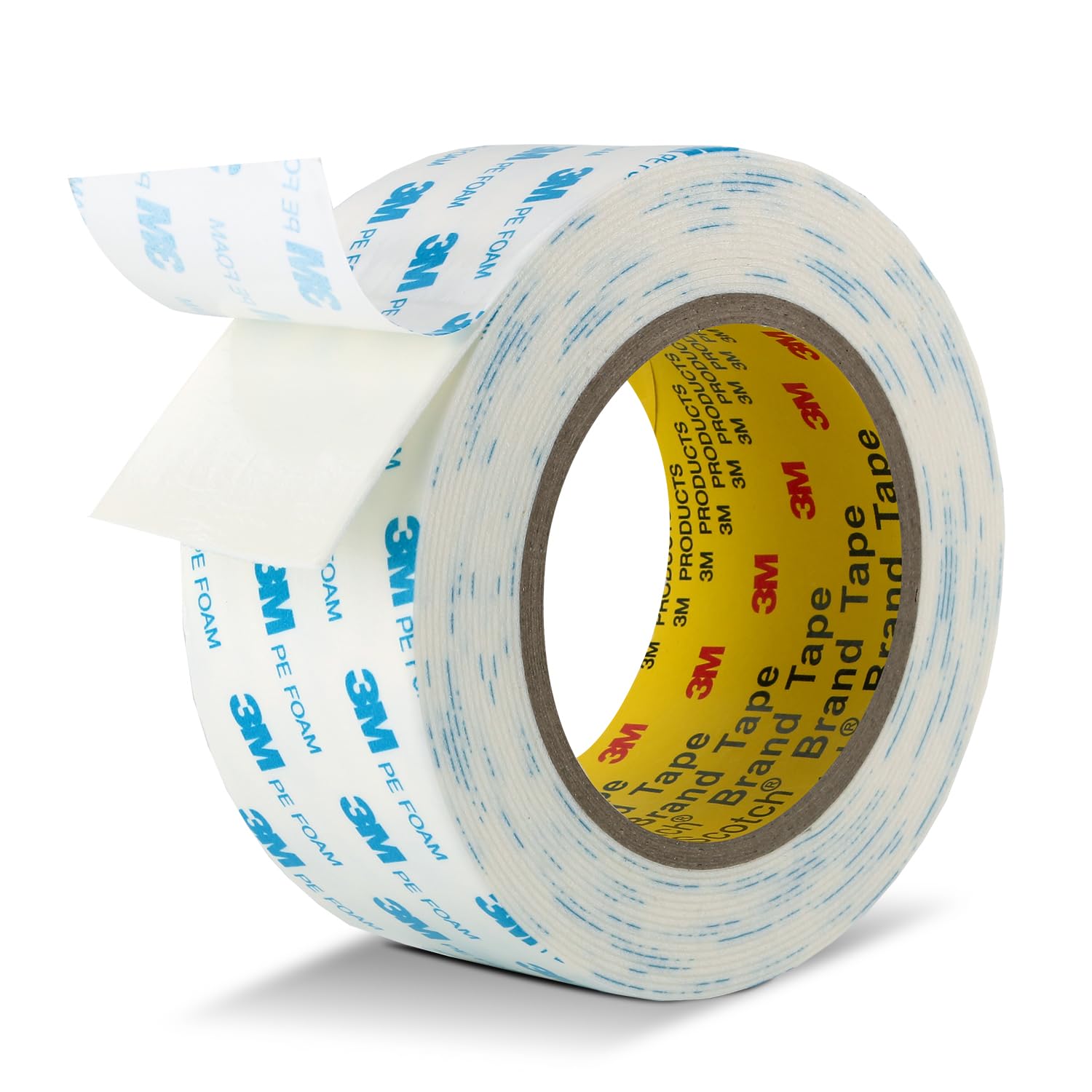 Double Sided Tape Strong Foam Tape 2" x 18Ft Made of 3M Heavy Duty Mounting Tape Waterproof PE Foam Adhesive Strips for Posters Alarm Sensors Window Shades and Other Home Office Deco