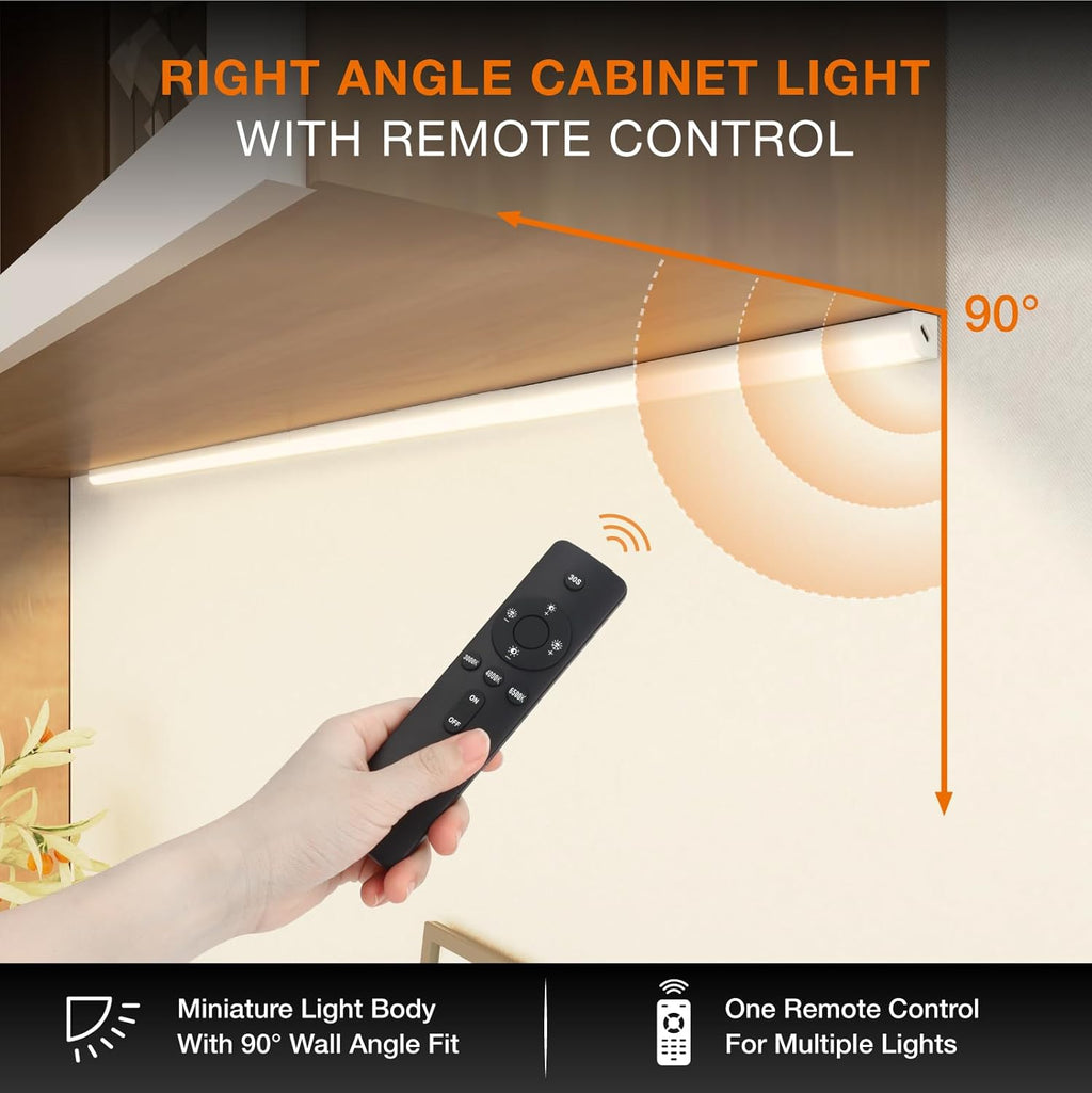 Under Cabinet Lights Remote Control,2 Pack Magnetic Dimmable Closet Lights,USB Rechargeable Wireless LED Shop Light,Ceiling and Under Counter Lights for Kitchen (White, 80CM)