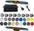 New Features Forward and Reverse Parking sensors, Option to Measure Distance in inches, bidirectional Display Option, and Customizable Digital Direction 18 Color Probes to Choose from(Light Grey)