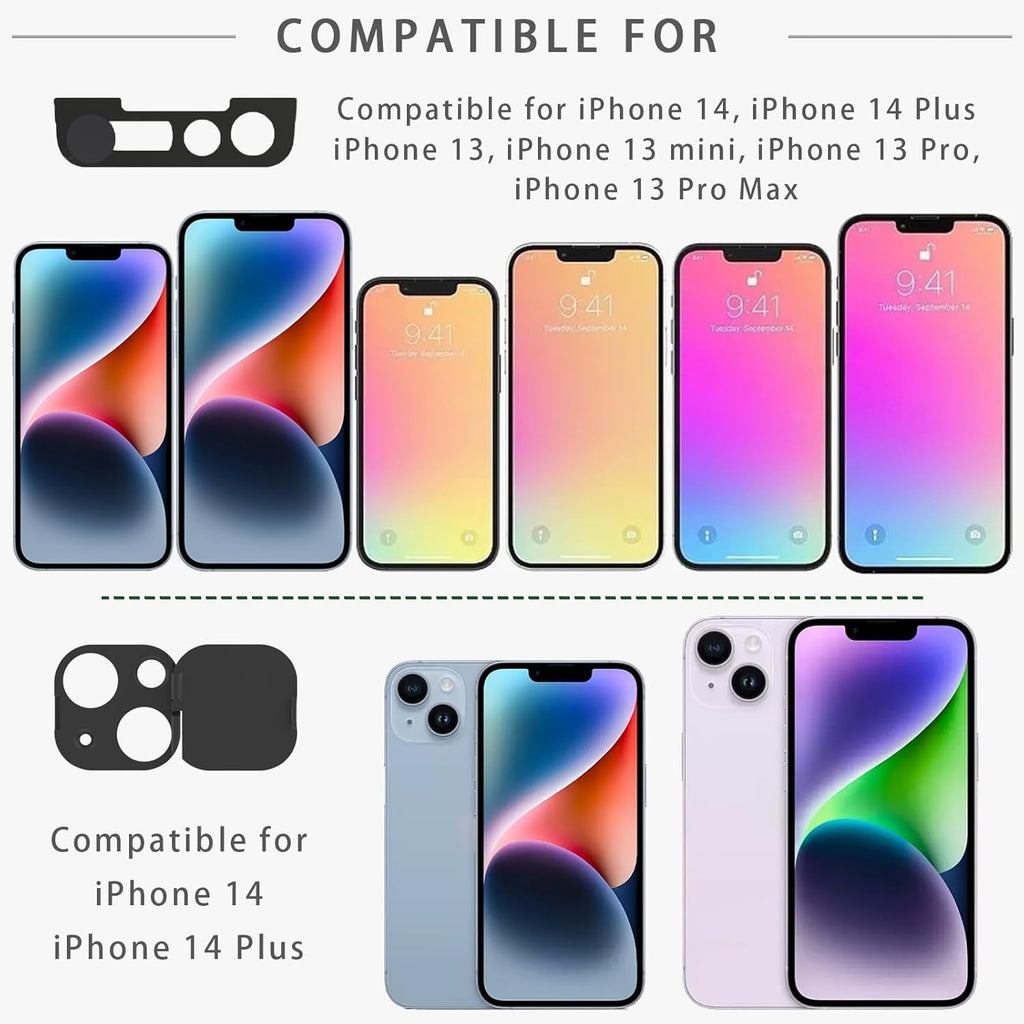 Privacy Cover Compatible for iPhone 14 /iPhone 14 Plus Front Camera Cover,Protect Privacy and Security But Not Affect Facial Recognition（2Pack）