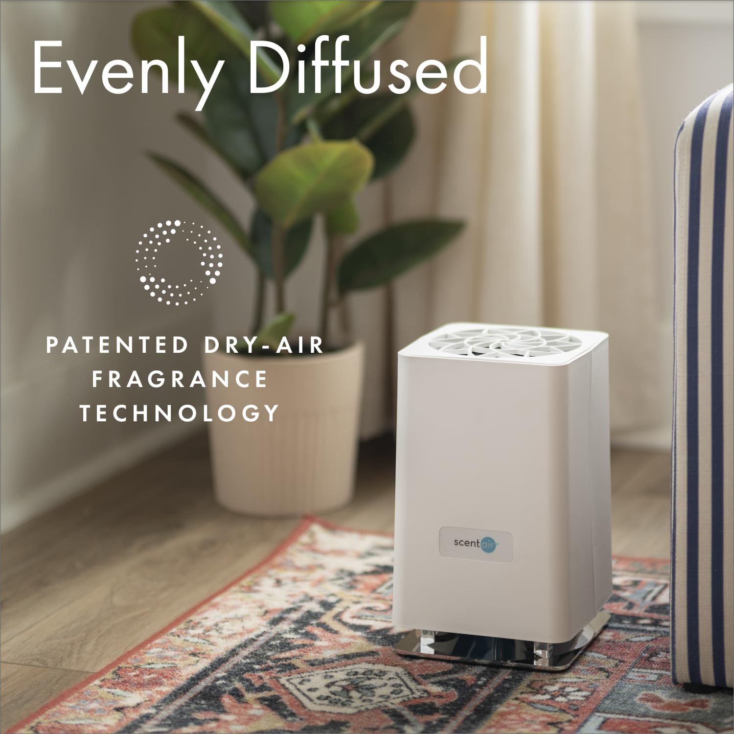 ScentAir Whisper Home | Diffuser Machine, Scents up to 800 Sq. Ft Room, Compatible with Alexa & Google, WiFi & Bluetooth Enabled, Cartridge Sold Separately, White