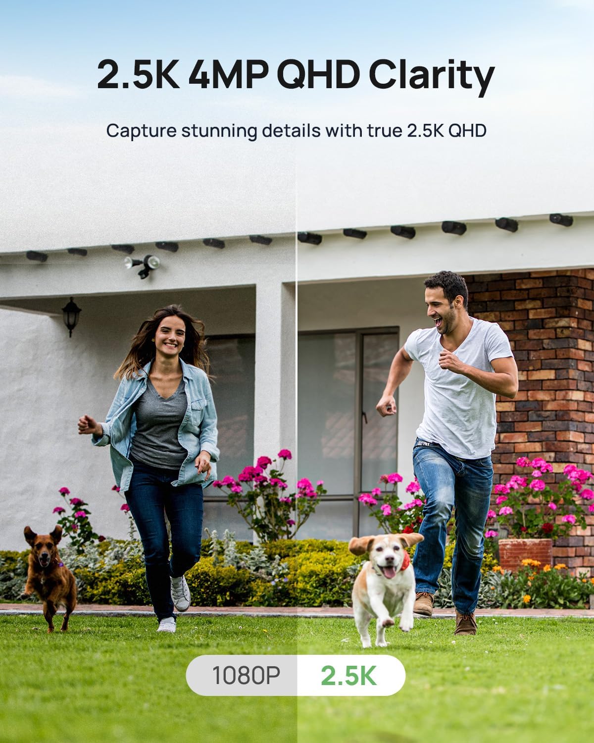 Anona Lucio 2.5K Security Camera Outdoor Battery Wireless with Solar Powered, Color Night Vision & 138° FOV, Multi-Object Detection, No Hub Needed, Two-Way Audio, IP67, 4 Pack