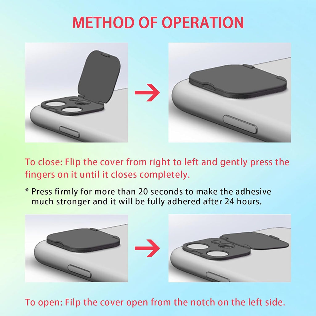 Front Camera Cover Compatible for iPhone 16Pro /16 Pro Max with Rear Lens Cover,Protect Privacy and Security But Not Affect Facial Recognition(2Pack)-2025 Updated Version