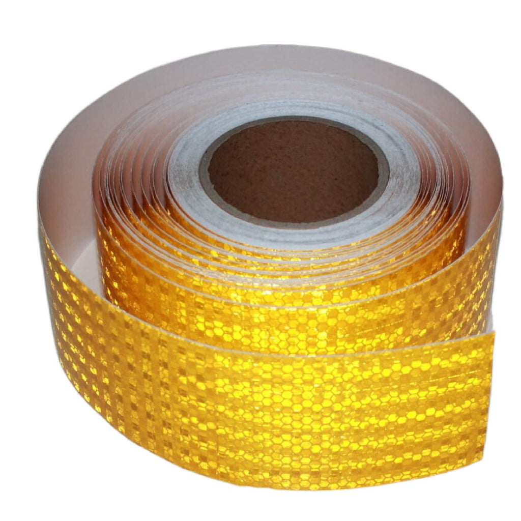 Reflective Tape Yellow 3 inch, Outdoor Waterproof High Visibility Warning Industrial Marking Tape, Safety Stickers (68 feet)