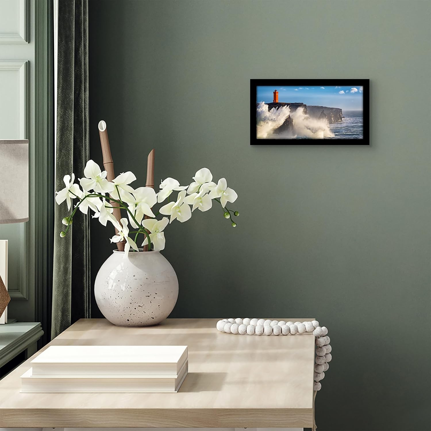 Americanflat 5x10 Picture Frame with Shatter-Resistant Glass - Signature Collection - Gallery-Style Frames Made of Engineered Wood - Photo Frame for Tabletop and Wall Display - Black