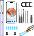 Ear Wax Removal Tool Camera，Ear Cleaner with Camera 1080P, Earwax Removal Kit with 6 LED Light 5 Replacement Ear Spoon, Ear Camera for iOS & Android (Purple)
