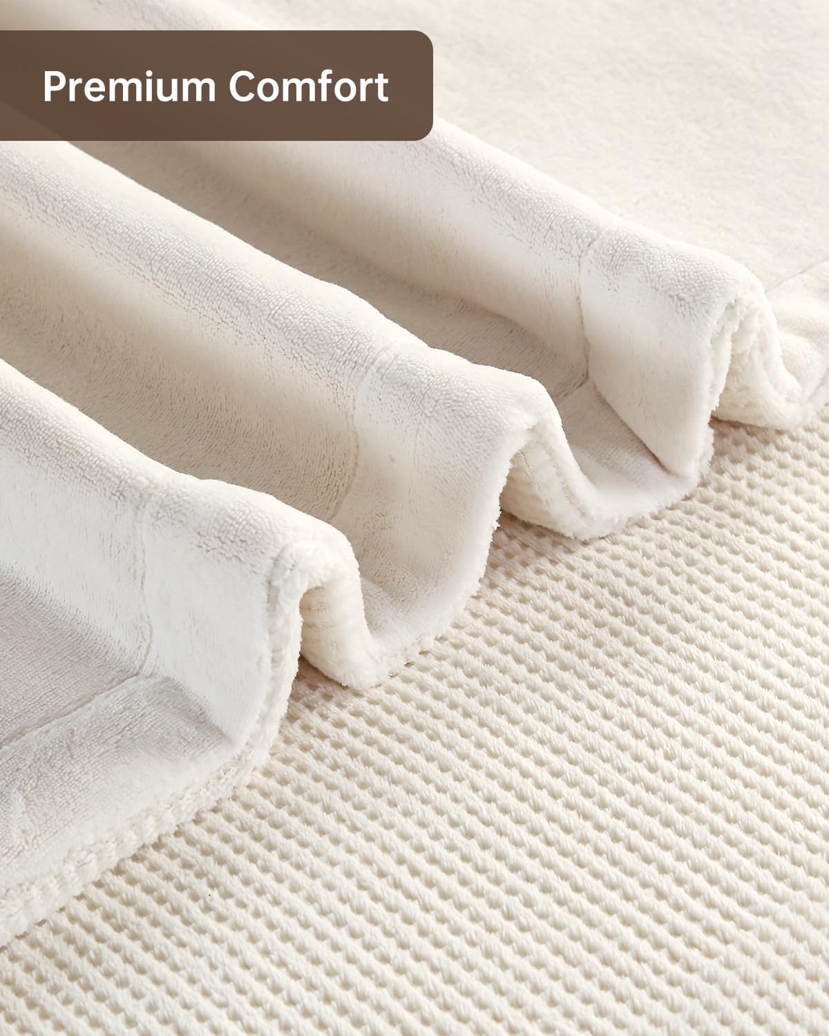 Electric Heated Blanket Full Size, Washable Blanket Warmer for Home for Adults, Fast Heating Super Cozy Soft Fabric, 72" x 84", 9 Heat Levels, 1-9H Auto-Off, ETL Certified, Cream