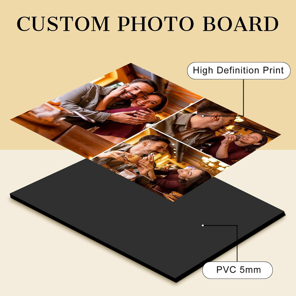 Custom Photo Frame with Stand, Personalized Picture Display, MDF and Wood Construction, Desktop Decor, Multiple Designs, Customizable Gift for Family and Friends